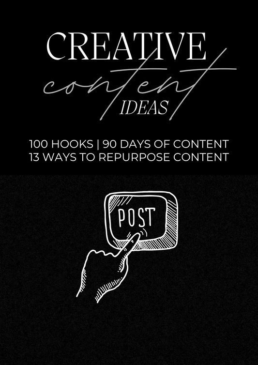 Creative Content Ideas: 100 Hooks, 90 Days Of Content, & 13 Ways To Repurpose Content [With Resell Rights]